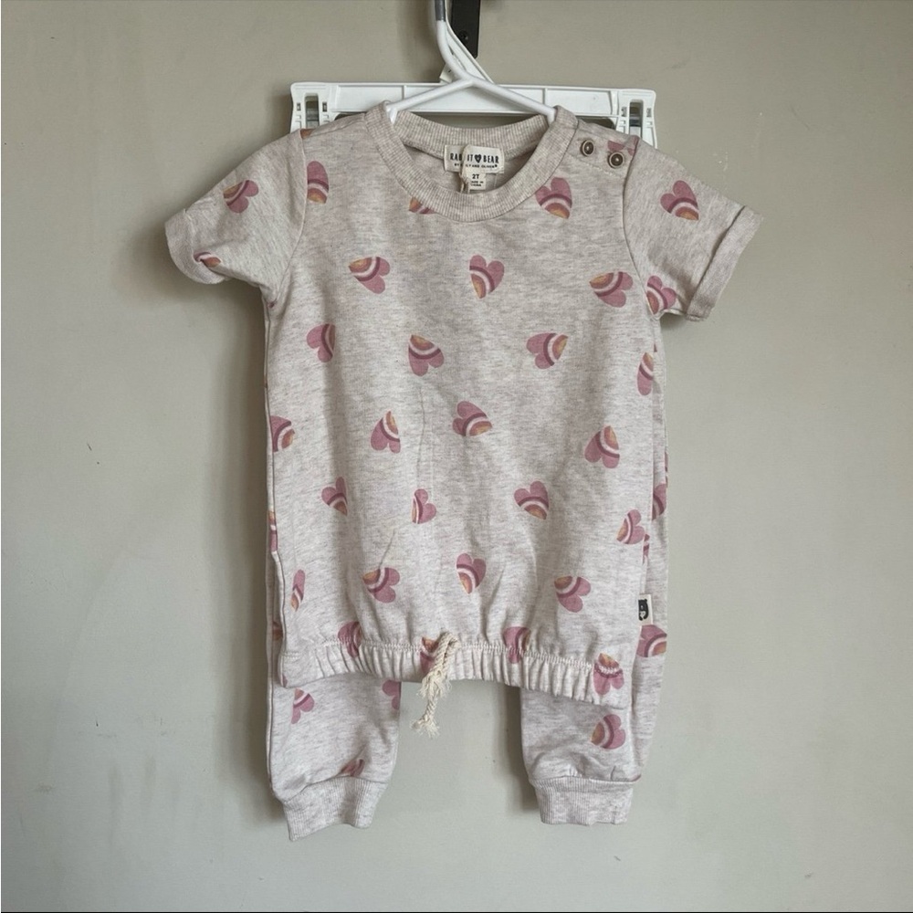 NWT organic cotton heart outfit